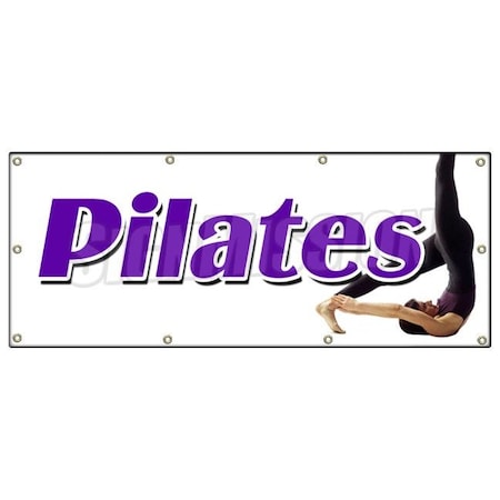 Signmission PILATES BANNER SIGN physical fitness instructor class training weight B-96 Pilates